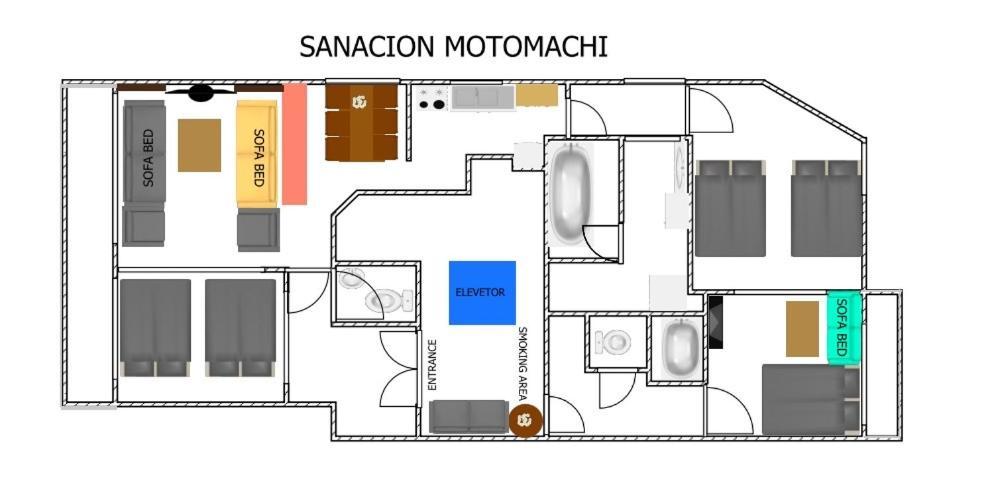 Sanacion Motomachi 7 なんばで150平米の広々空間 最大14名 Netflix見れます Διαμέρισμα Οσάκα Εξωτερικό φωτογραφία